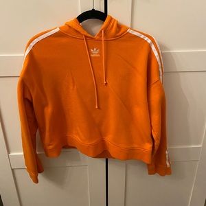 COPY - Adidas cropped neon orange hoodie